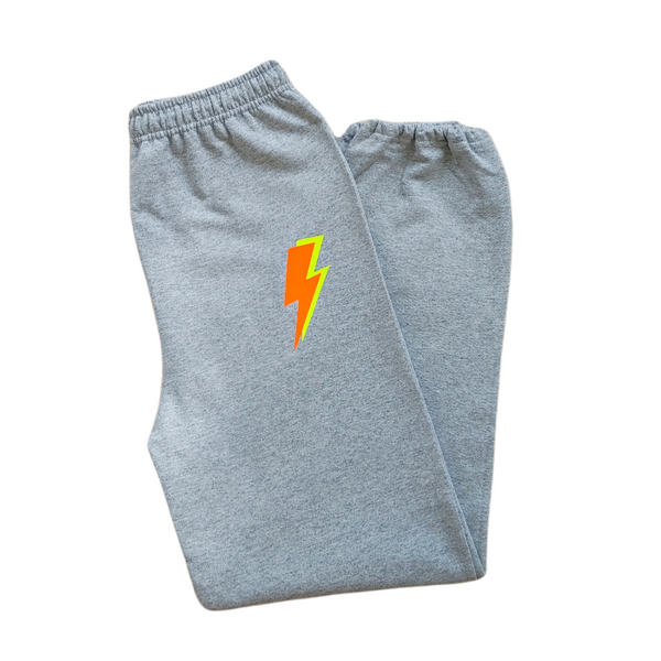 smiley face lightning bolt crewneck sweatsuit set