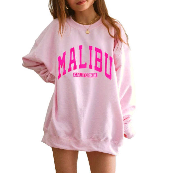 Shop the Preppy Malibu Pink Sweatshirt