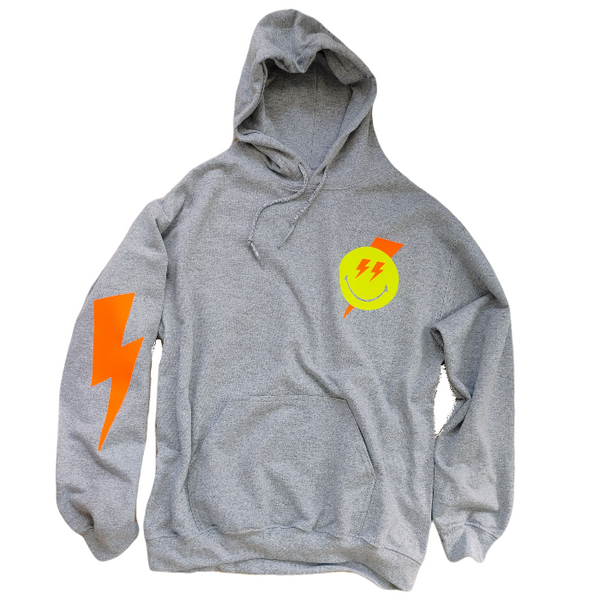 Smiley Face Lightning Bolt Hoodie Sweatsuit Set