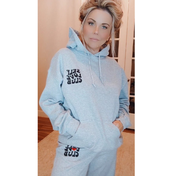 self love club smiley heart sweatsuit