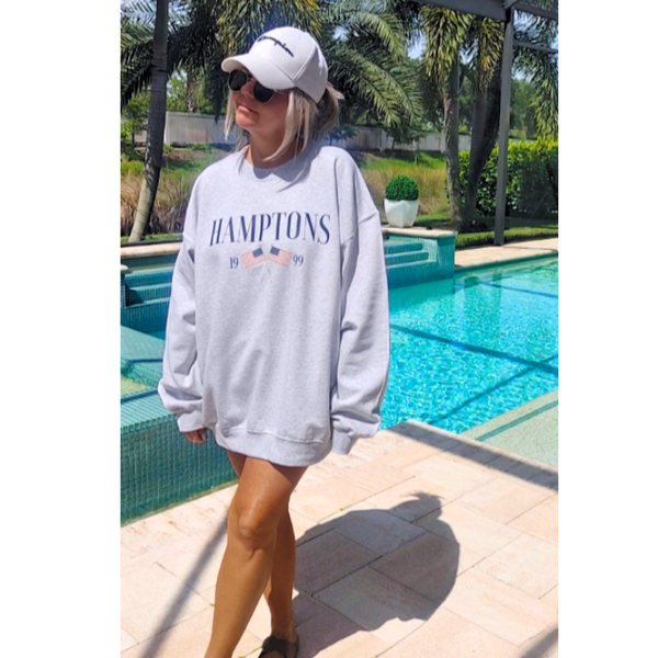 hamptons American flag sweatshirt