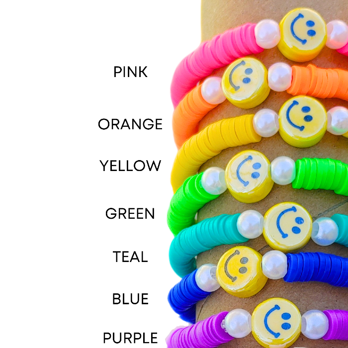 smile clay beaded bracelets