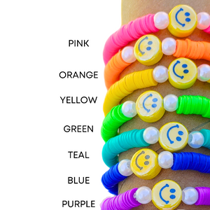 smile clay beaded bracelets