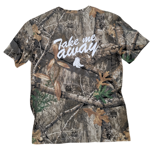 Camo Cowboy Take Me Away Country Music Cowgirl Boots T-Shirt