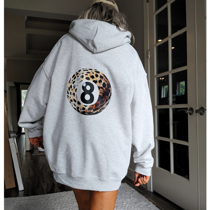 [GRAVER]★ELBOW LEOPARD DRAWING SMILE HOODIE Leopard Art Hoodie – AZVA