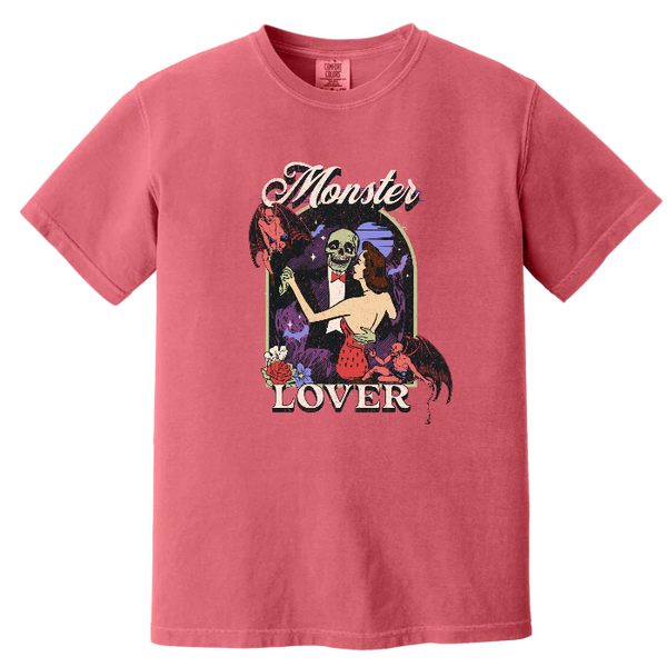 Get ready for spooky season with our vintage-inspired Monster Lover shirt! Perfect for fans of Halloween horror movies, this trendy shirt features a retro Halloween design. Available in both comfort color t-shirts and Gildan crewneck sweatshirts, this shirt is perfect for any Halloween lover. Size up for an oversized fit and make a statement this Halloween!