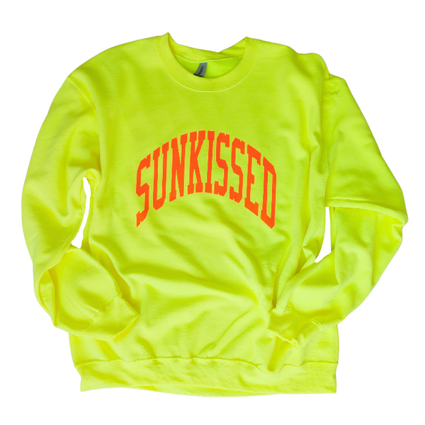 neon beachy summer sunkissed sweatshirt