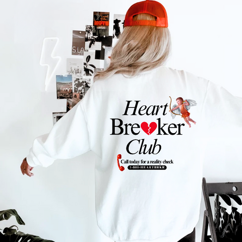 Rock this Heartbreaker Sweatshirt and break hearts with every step. This preppy Women's sweatshirt is not only funny, but also makes for the perfect Valentines Day gift idea. Show off your breakup style with this trendy crewneck - size up for an oversized fit.