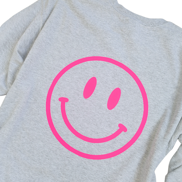 Bring all the happy vibes with this trendy “Happy Is the New Rich” loungewear set. Designed with a bold neon-pink graphic and a preppy, on-trend style, this matching sweatshirt and sweatpants outfit is the perfect blend of cozy comfort and feel-good energy. The sweatshirt is soft, relaxed, and features the neon-pink “Happy Is the New Rich” design on the front with a large smiley face graphic on the back. If you want that oversized, stylish, slouchy look, we recommend sizing up for the perfect relaxed fit. T