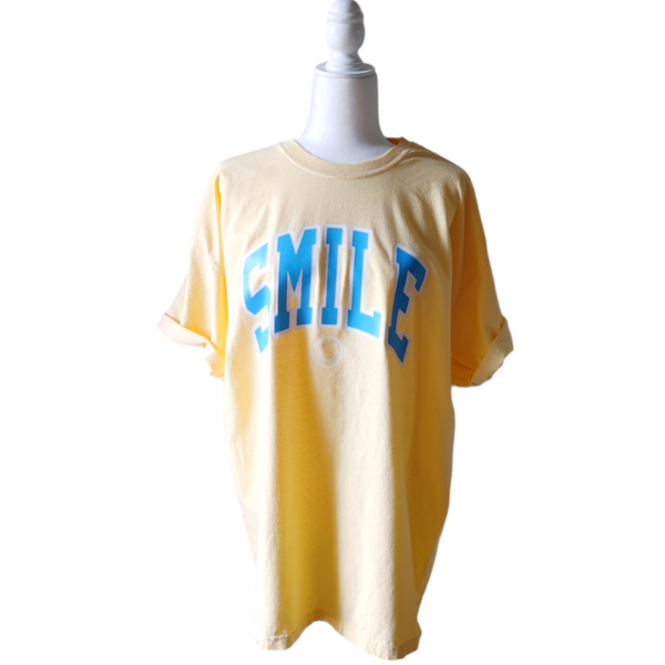Smiley Face Butter Yellow T-Shirt.