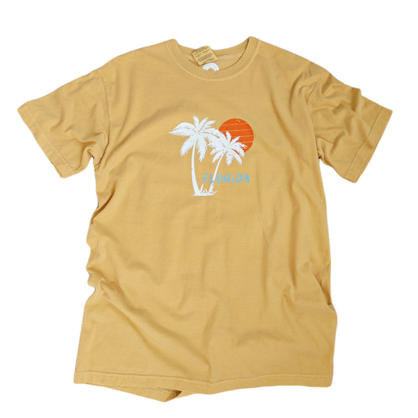 Distressed Florida Palm Tree Graphic T-Shirt.