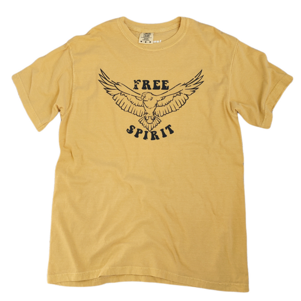 Distressed Free Spirit Bird Graphic T-Shirt.