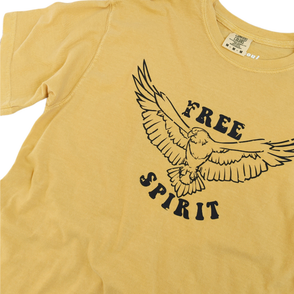 Distressed Free Spirit Bird Graphic T-Shirt.