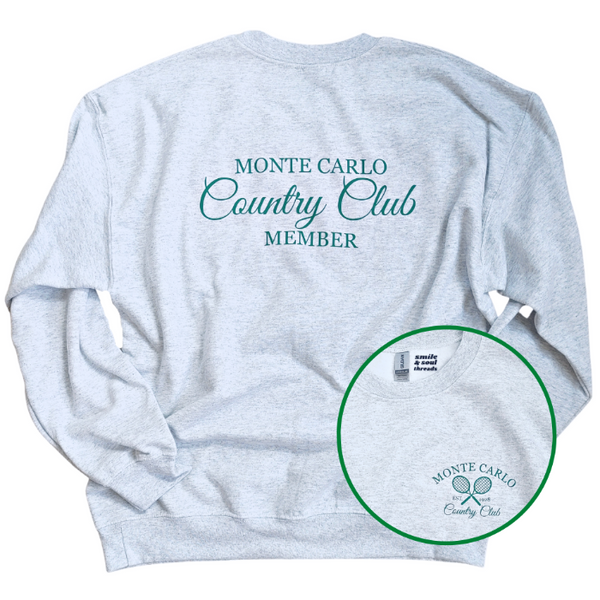 monte carlo tennis country club sweatshirt